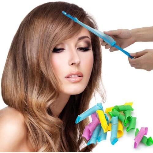 18PCS/Set Hair Curlers for Women Heatless Soft Hair Curler Wave Curlers Rolls 9 Long and 9 Short,Colors are Sent Randomly