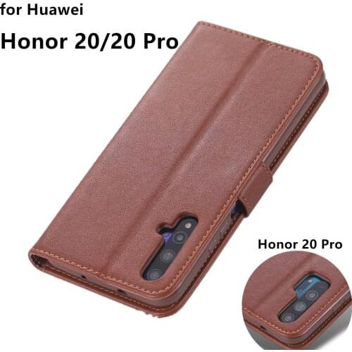 AZNS Flip Case for Huawei Honor 20 Pro Pu Leather Case Card Holder Retro Wallet Holster Business Case for Huawei Honor20