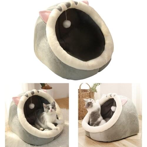 Cat Bed House Plush Dog Bed Donut Cave Cuddler Warm Sleeping Bag Sofa Cushion Nest for Small Kitten
