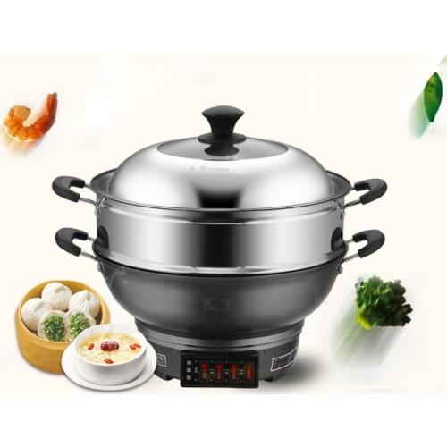 Electric Wok Electric Frying Pan Household Electric Cooker Cast Iron Cooking Cooking Steaming Stew Integrated Electric Cooker