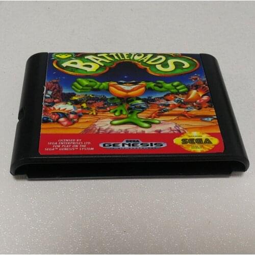 Battletoads 16 Bit MD Game Card Sega Mega Drive Genesis