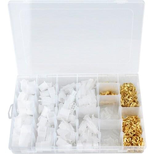 700pcs/lot 2.8mm Plug Housing Pin Header Crimp Electrical Wire Terminals 2 3 4 6 9 Pins with transparent sheath