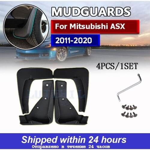 For Mitsubishi ASX 2010 2011 2012 Outlander Sport / RVR Set Molded Car Mud Flaps Mudflaps Splash Guards Mudguards Fender