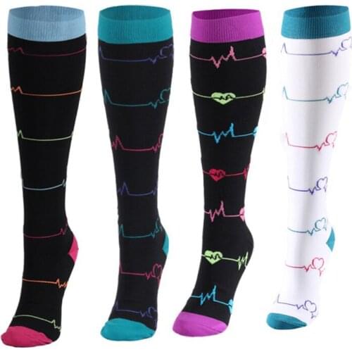 Compression Socks for Women & Men Circulation-Compression Socks 20-30 mmHg for Running Sport Nurse Travel Edema FK88