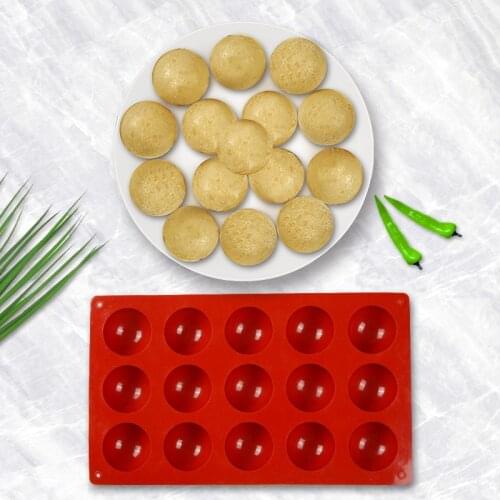 Small 15 Cavity Semi Sphere Silicone Mold Making Chocolate Cake Jelly Dome Mousse Trays Non-Stick Fondant Moulds Bakeware Tools