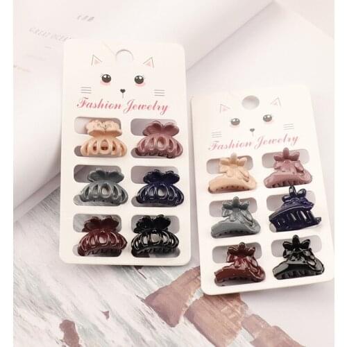Sweet and Cute Multi-pattern Claw Hairpin Small and Exquisite Geometric Hairpin Candy Color Small Hair Accessories