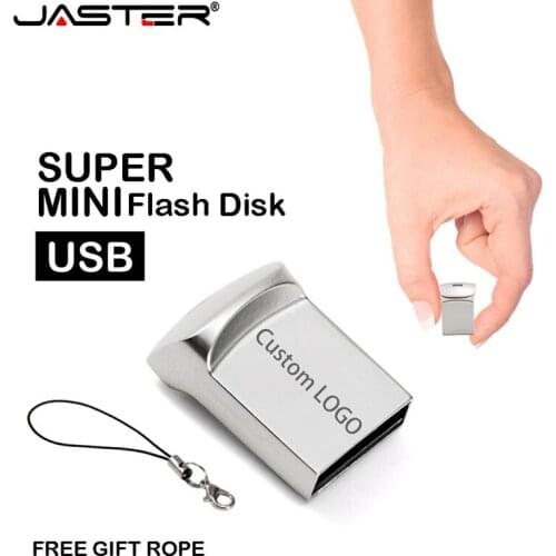 JASTER Mini metal USB flash drive 4G 8G 16GB 32GB 64GB 128G Personalise Pen Drive USB Memory Stick U disk gift Custom logo