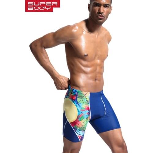 Superbody Brand Mens Summer Smooth Beach Pants Mens Fitness Cycling Pants Swimming Trunks