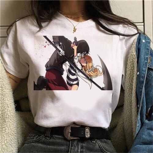 New Japanese Anime T Shirts for Women Angel of Death Graphic T Shirts Isaac Zack Foster T-shirts Raychel Women Kawaii Tshirt