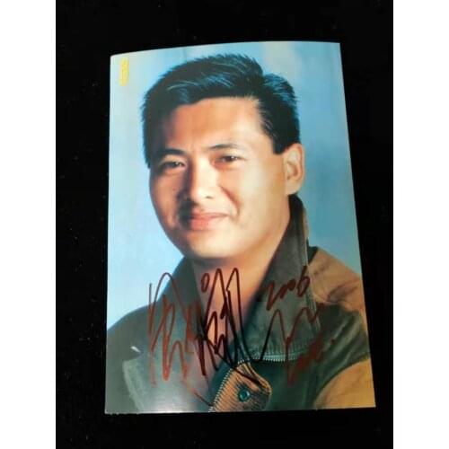 Chow Yun Fat Autographed Signed Postcard 4*6 inches 1990s GIFTS Collection freeshipping 0520B