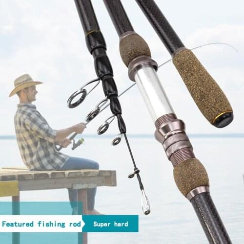 2.1M 2.4M 2.7M Portable Multifunction Carbon Fiber telescopic fishing rod Trout lure fishing pole 10-30g line weigh fly rod
