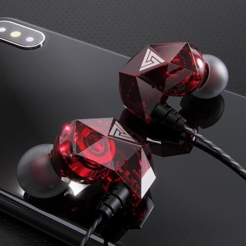QKZ AK2 Wired Earphone HiFi Stereo Headphones Bass Musician Monitor Earphones Gamer Headset Running Earbuds with Mic