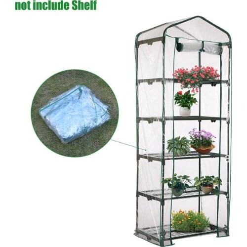 PVC Warm Garden Tier Mini Household Plant Greenhouse Cover Homes Garden Decoration Protect Plants Flowers(without Iron Stand)