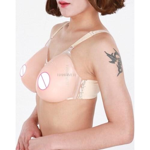 Realistic Silicone Fake Breast Forms Concave-bottomed Round Shape Fake Boobs For Crossdresser Transvestite Drag Queen Mastectomy