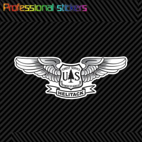 US Forest Service Helitack Wings Sticker Die Cut Vinyl Helicopter Help Fire Stickers for Cars, Bicycles, Laptops, Motos