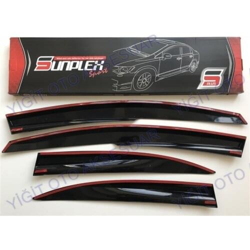 For HONDA CIVIC FD6 Rain Wind Deflector 2006-2012 Sunshade Curtains Car Windshield Auto Accessory Universal Spilitter Mud Flaps