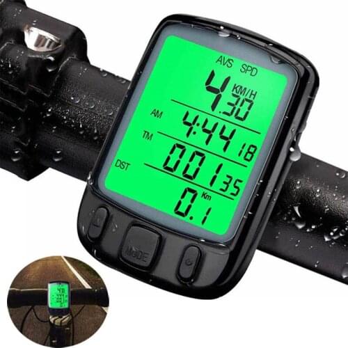 Waterproof Bicycle Computer Wired MTB Bike Cycling Odometer Stopwatch Speedometer LCD Digital Display Riding Bicycle Odometer