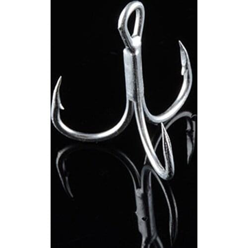 10 Pcs/lot Sharp Fishing Hook 1-12# High Carbon Steel Treble Hooks Fishing Tackle Round Bent Treble Saltwater Bass Tools Pesca