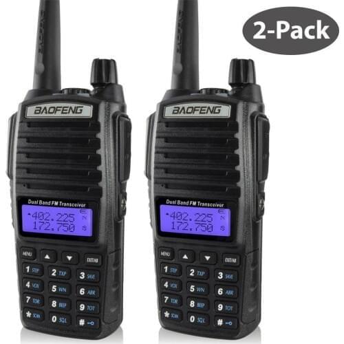 2-Pack x Baofeng UV-82 136-174 & 400-520MHz Dual Band Dual Display Free Support