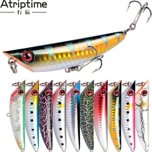 2pcs/lot Water Dog Floating Pencil Fishing Lure Popper Sub Surface Fish Lures Artificial Topwater Hard Bait Pesca Fishing tackle