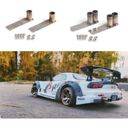 RC Car 1:10 Scale Accessories Exhaust Pipe Metal Tail Pipe for 1/10 RC Drift HSP 94123 94122 Sakura XI D3 Redcat Tamiya 416 417