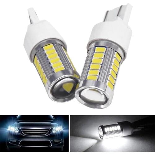 2pcs Led Bulb 6000K White Led Canbus T20 7443 7440 5630 33SMD LED Dome Map Super Bright Car Backup Reverse Lights