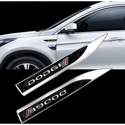 2pcs Car body Side Emblem Badge Sticker For Dodges Challenger RAM 1500 Charger Avenger Caliber Nitro Car accessories