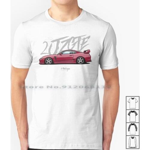 2jz T Shirt 100% Cotton Cars Automotive Automobile Stance Sportcar Japan Drift Legend Supercar Supercar Vehicle Auto