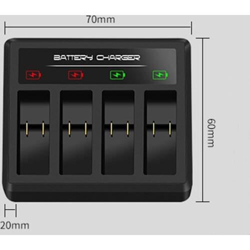 4 in 1 Battery Charger Type C Charging Station for Gopro Hero 5 6 7 8 Action Camera Batteries 4-Slot Battery Charger Accessories