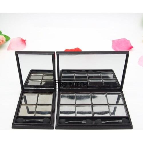 50pcs Magnetic Empty Eyeshadow Concealer Box Cosmetics Makeup Powder Holder Aluminum Palette DIY Pans Tool Black Plastic F3835