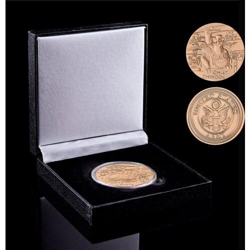 USA Military Army CH-47 Chinook American Challenge Freedom Eagle Bronze Rare Challenge Coin Collection