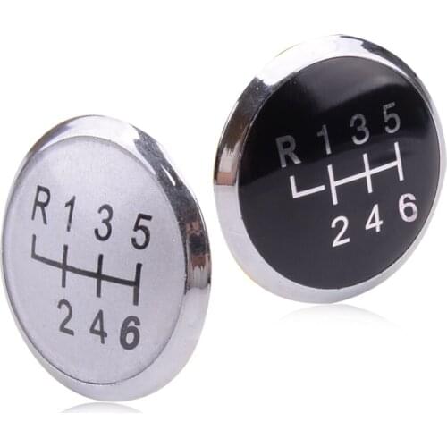 Car 6 Speed Gear Stick Knob Badge Cover Trim Cap Emblem fit for VW Transporter T5 T5.1 2003 2004 2005 2006 2007 2008 2009 2010