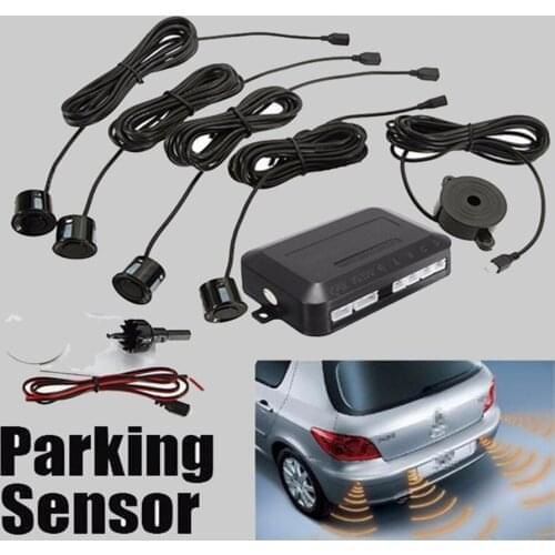 LED Display Car Parking Sensors 4 Radars Kits 22mm Ultrasonic Monitor Detector System Automobile Security Alert System