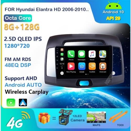 IPS Quad/Octa core Android 10 9 inch Car Radio GPS Navigation For Hyundai Elantra 2007 2008 2009 2010 2011 Multimedia Player