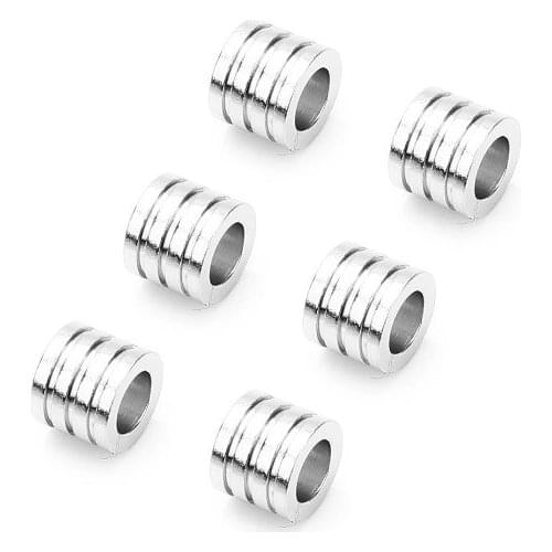 10pcs/lot 6.5X8mm big hole Metal Alloy Spacer Beads Hole Beads Flat Beads Buddha Beads For DIY bracelet Jewelry Making