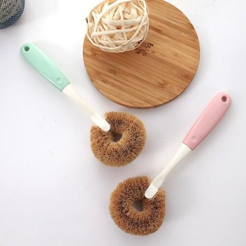 Household brush rice cooker pot brush coconut palm non-stick oil dishwashing brush clean vegetable fiber