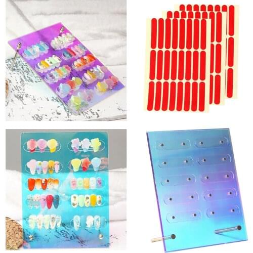 Nail Art Display Board, False Nail Tips Sample Display, Display Polish Board False Tip Display Stand Rack
