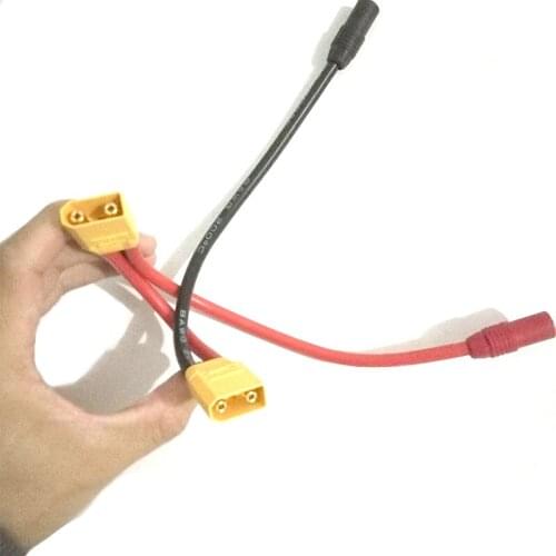 ZDF 2x XT90 male to AS150 female Adapter Series connection 8awg cable