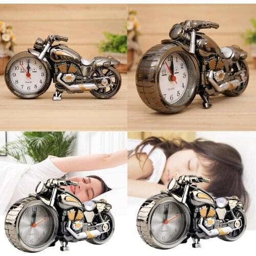 Hot Motorcycle Motorbike Alarm Clock Desk Table Clock Christmas Cool Christmas Decoration Gift Clock Birthday Table Desktop I9B7