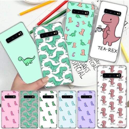 Cute Dinosaur Baby Fashion Phone Case For Samsung Galaxy S10 S20 FE S9 S8 S7 Note 10 9 8 Plus Lite Edge J4 J6 + Soft