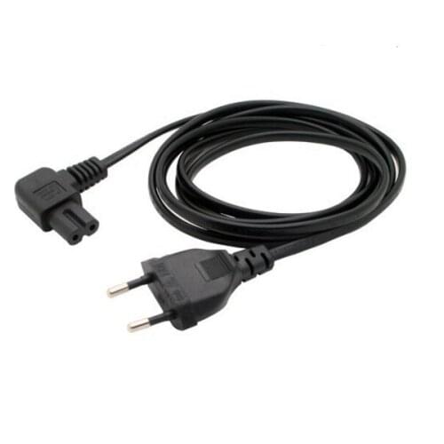 New Right angled EU Euro AC power cord cable lead 1M/2M/3M/5M EU 2-prong to figure 8 C7 for TV,Printers,Cameras
