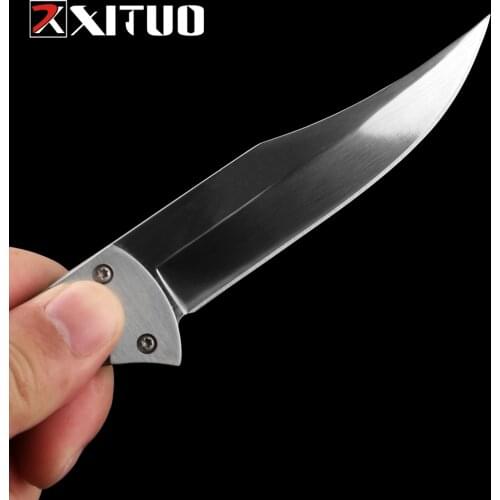 XITUO Damascus Pattern DIY Fixed Blade Knife Blanks Stainless Steel Hand Tools Pocket Survival Hunting Knife Jungle Self Defense