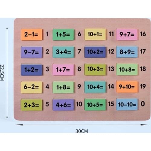 Montessori Educational Math Toys Dominos Building Blocks Game Funny for Kids