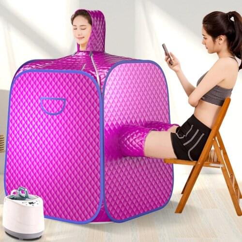 Healthy Steam Sauna Portable Spa Room Home Beneficial Full Body Slimming Folding Detox Therapy Steaming Sauna Cabin 2 person