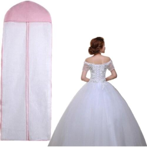 Breathable Wedding Prom Dress Gown Garment Clothes Cover Dustproof Storage Bag Bridal Gown Long Clothes Protector Case