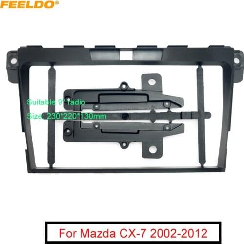 FEELDO Car 2Din Radio Stereo Fascia Frame for Mazda Atenza 9" Big Screen CD/DVD Player Face Dash Mount Trim Kit