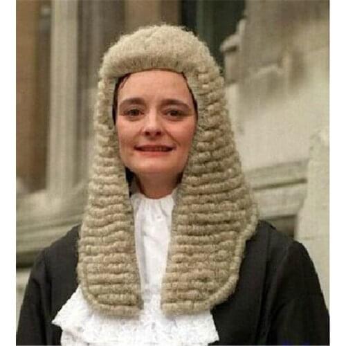 Grey Wavy Wigs English Colonial Parliament 1870 Enigma Costume Wig Popular Synthetic Hair Wigs Hot Selling 031