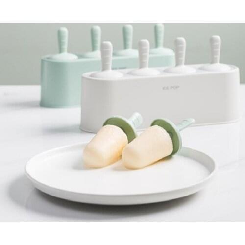 Silicone Ice Cream Mold Diy Homemade Temperature Resistance Popsicle Ice Cube Trays Pop Maker Molds Reusable Home Kitchen Gadget