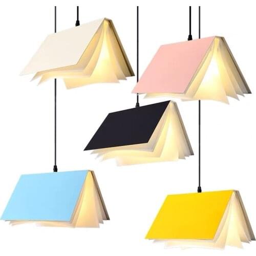 Nordic modern pendant light Book Chandelier Decoration Hanging Lighting Chandelier Window Lamp Bedroom Kitchen Living Room