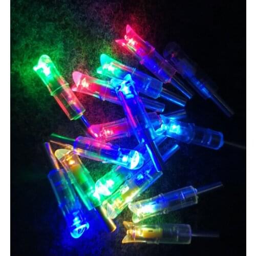 6/12pcs Archery Automatically Crossbow Arrow Lighted Nocks LED Arrow Tails Hunting For ID7.6mm Arrow